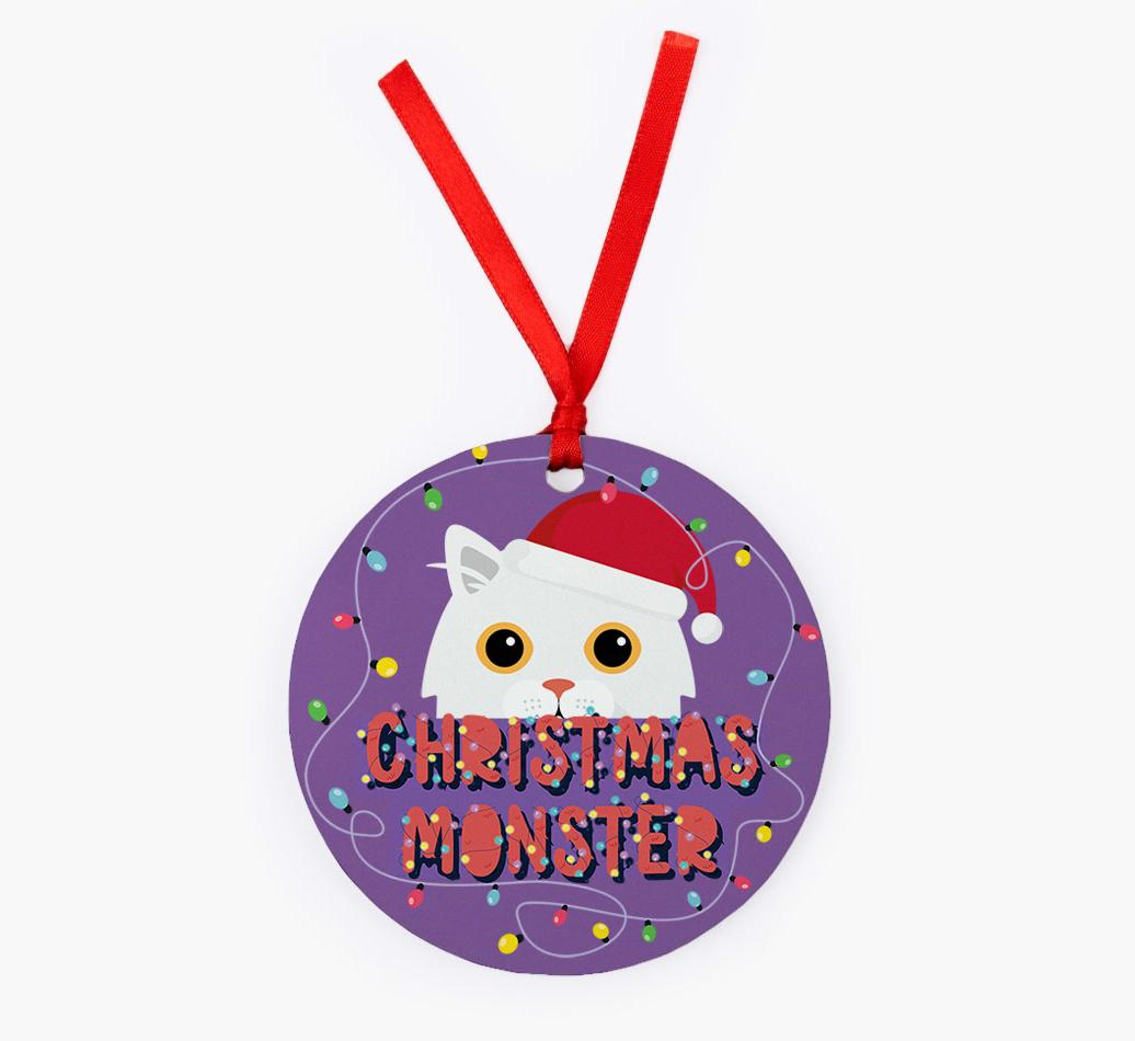 Christmas Monster: Personalised {breedCommonName} Christmas Decoration