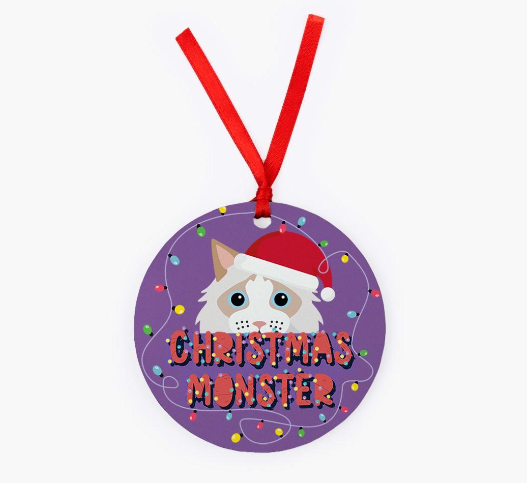 Christmas Monster: Personalised {breedCommonName} Christmas Decoration