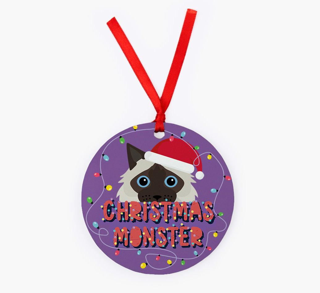 Christmas Monster: Personalised {breedCommonName} Christmas Decoration