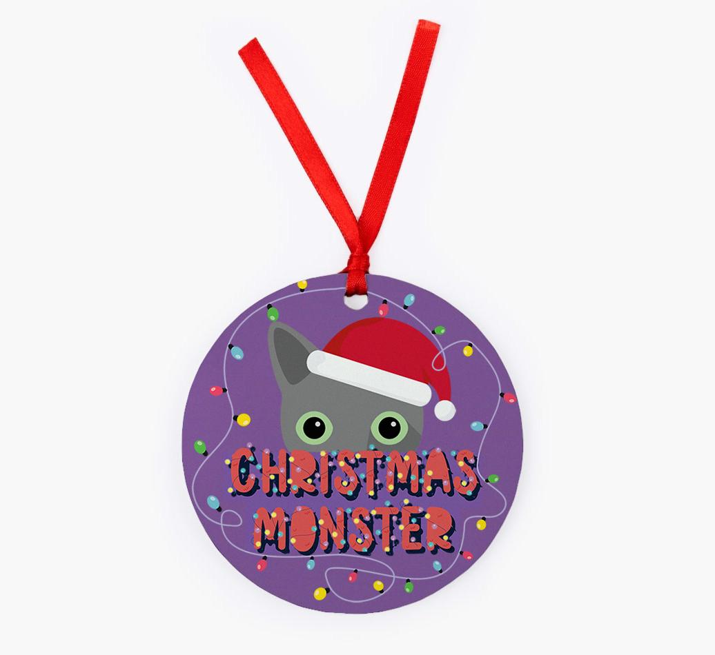 Christmas Monster: Personalised {breedCommonName} Christmas Decoration