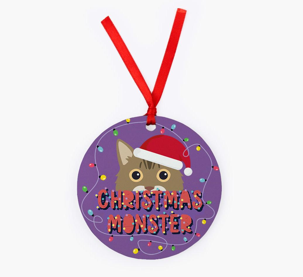 Christmas Monster: Personalised {breedCommonName} Christmas Decoration