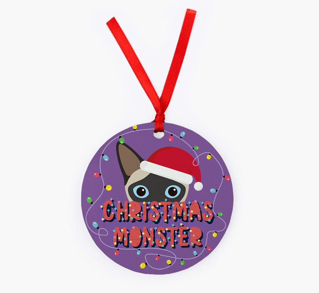 Christmas Monster: Personalised {breedCommonName} Christmas Decoration