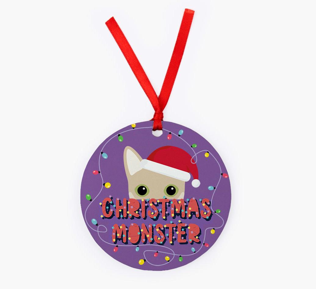 Christmas Monster: Personalised {breedCommonName} Christmas Decoration
