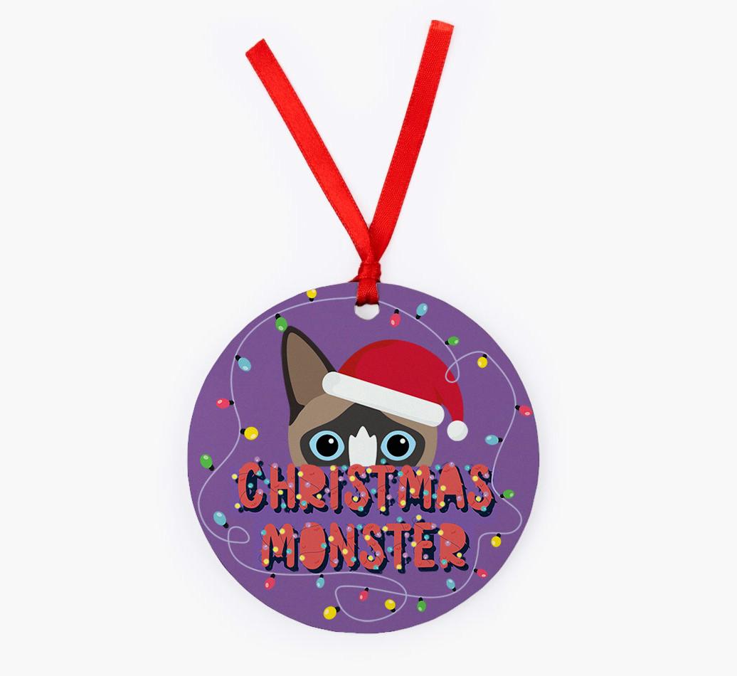 Christmas Monster: Personalised {breedCommonName} Christmas Decoration