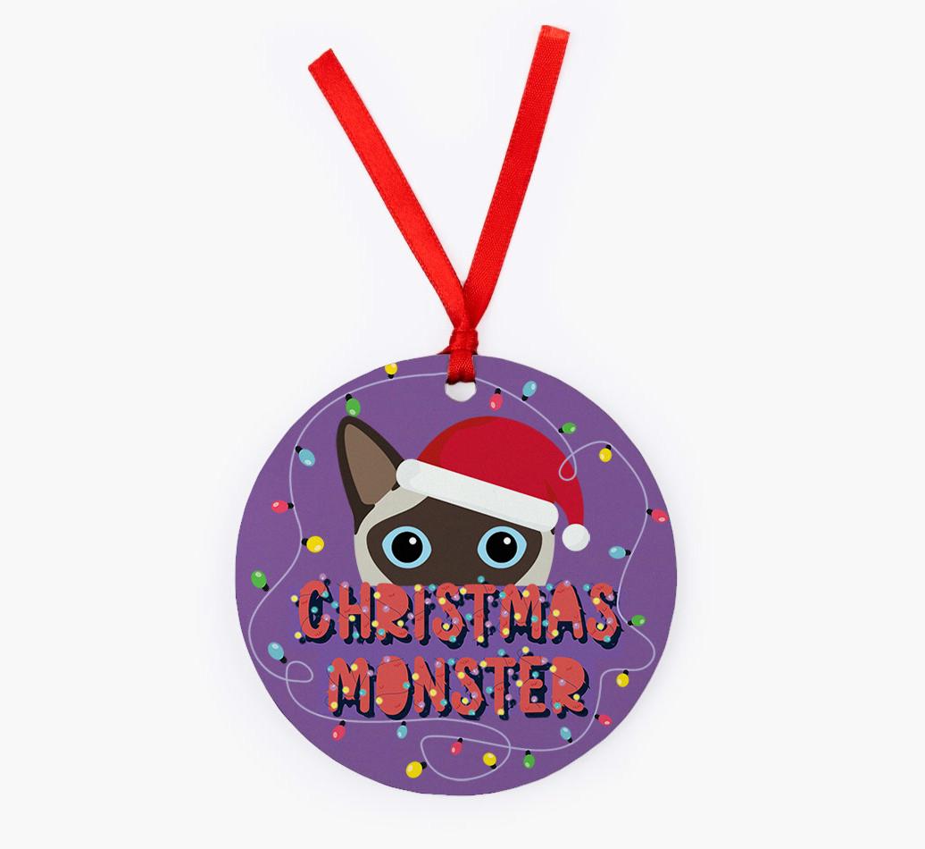Christmas Monster: Personalised {breedCommonName} Christmas Decoration