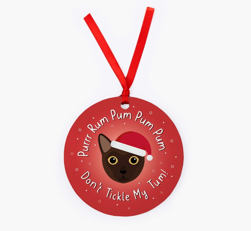 Purrr Rum Pum Pum Pum: Personalised {breedCommonName} Christmas Decoration