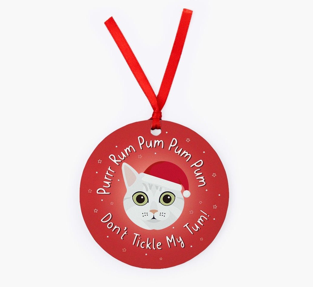 Purrr Rum Pum Pum Pum: Personalised {breedCommonName} Christmas Decoration