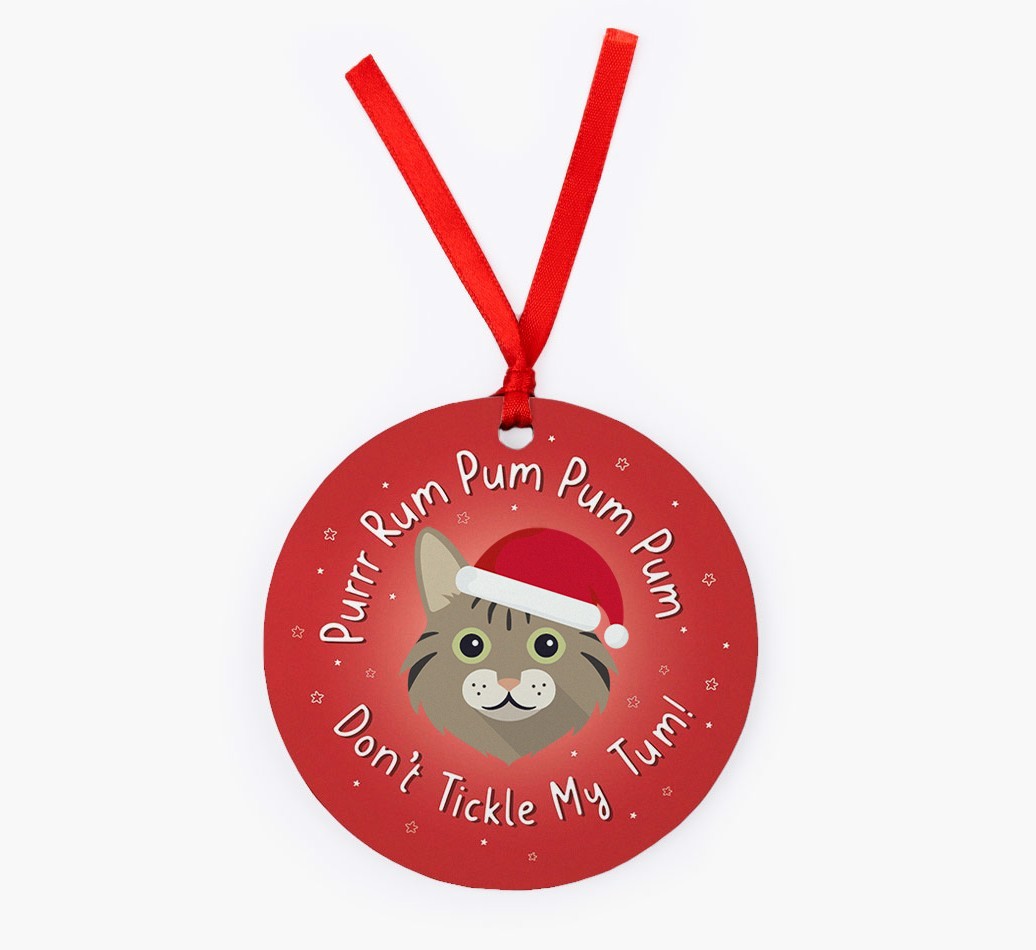 Purrr Rum Pum Pum Pum: Personalised {breedCommonName} Christmas Decoration
