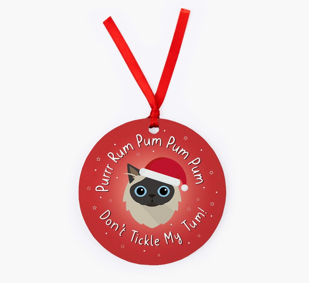 Purrr Rum Pum Pum Pum: Personalised {breedCommonName} Christmas Decoration
