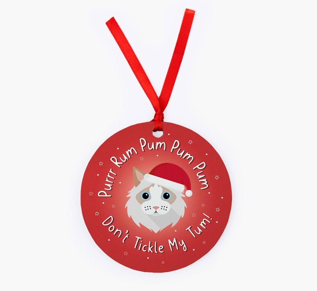 Purrr Rum Pum Pum Pum: Personalised {breedCommonName} Christmas Decoration