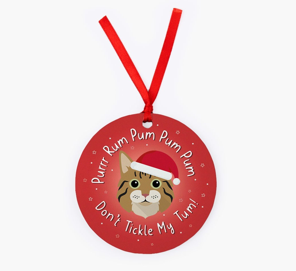 Purrr Rum Pum Pum Pum: Personalised {breedCommonName} Christmas Decoration