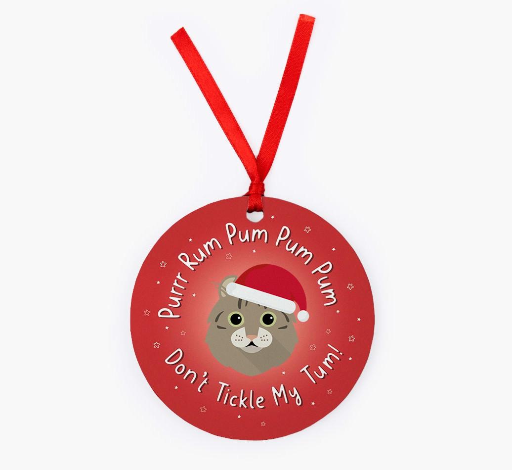 Purrr Rum Pum Pum Pum: Personalised {breedCommonName} Christmas Decoration
