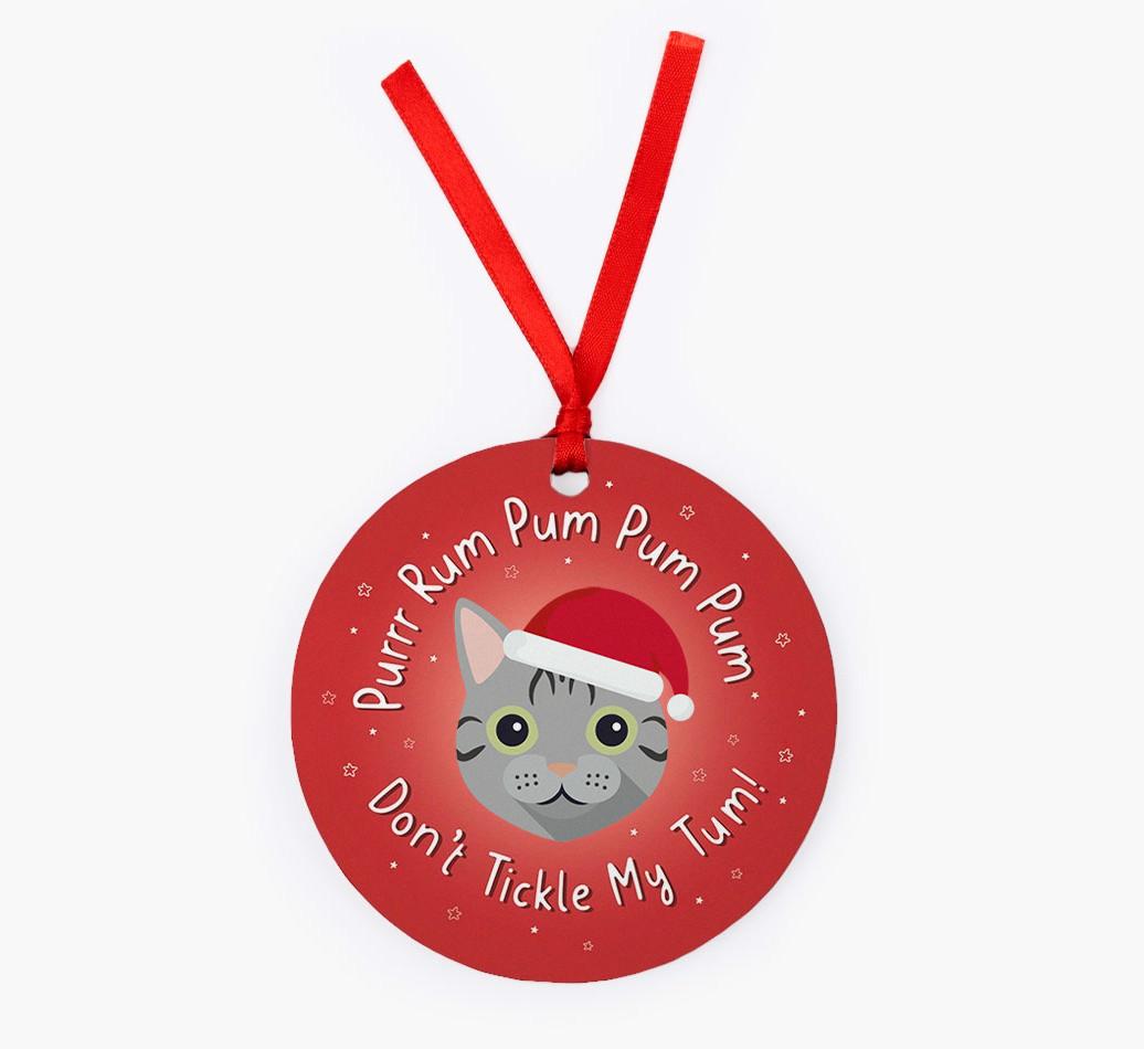Purrr Rum Pum Pum Pum: Personalised {breedCommonName} Christmas Decoration