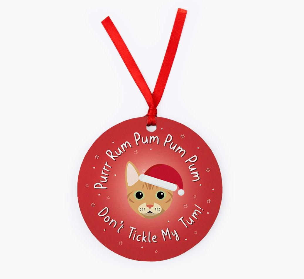 Purrr Rum Pum Pum Pum: Personalised {breedCommonName} Christmas Decoration