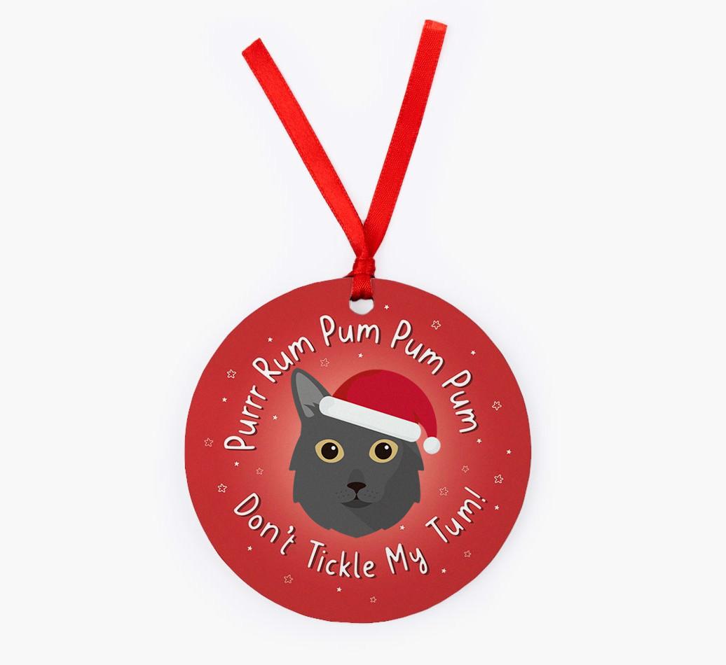 Purrr Rum Pum Pum Pum: Personalised {breedCommonName} Christmas Decoration