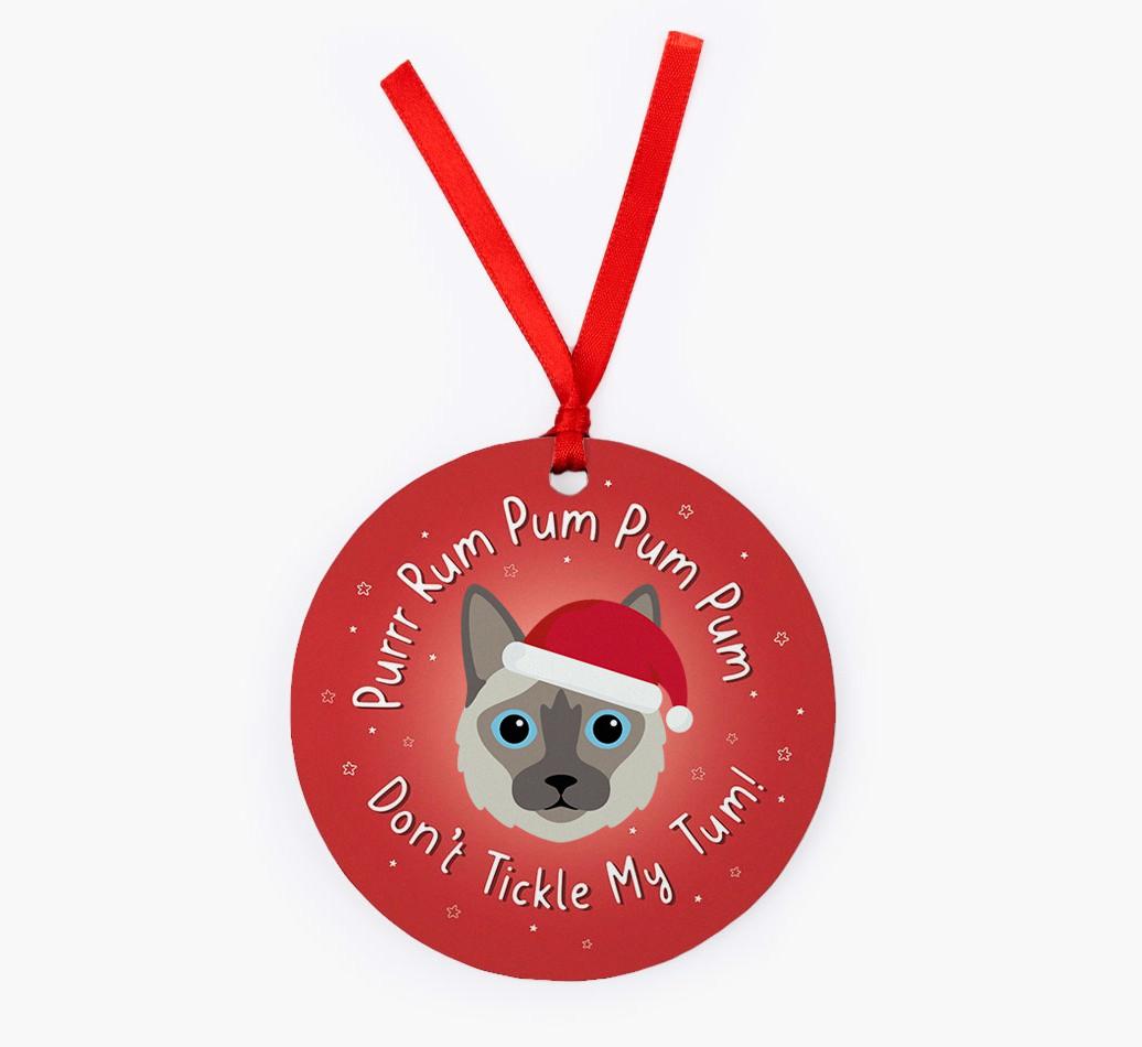 Purrr Rum Pum Pum Pum: Personalised {breedCommonName} Christmas Decoration