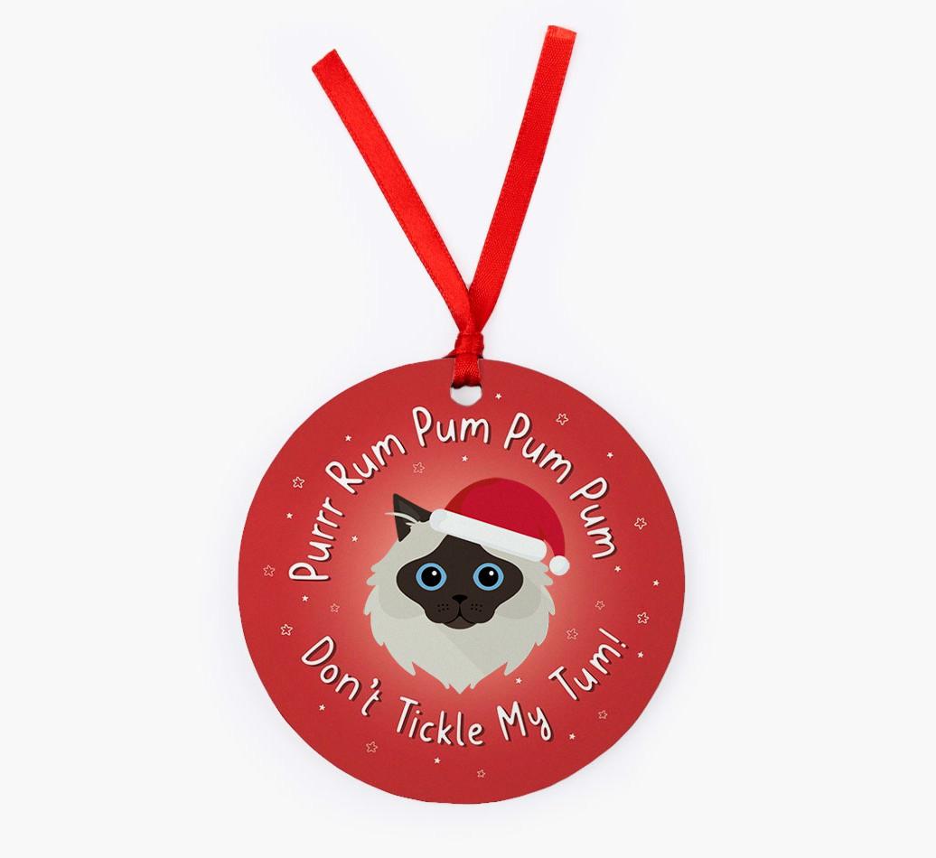 Purrr Rum Pum Pum Pum: Personalised {breedCommonName} Christmas Decoration