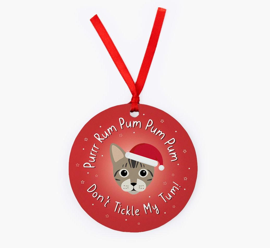 Purrr Rum Pum Pum Pum: Personalised {breedCommonName} Christmas Decoration