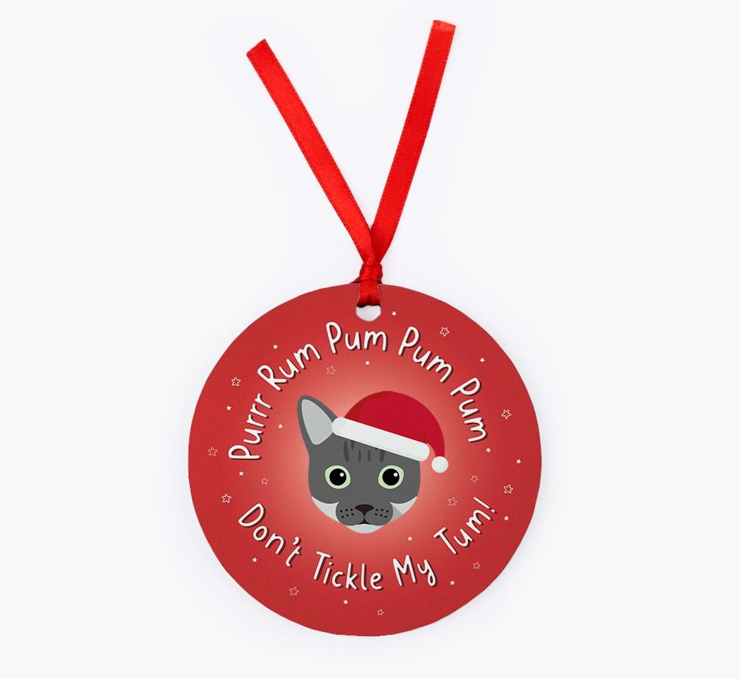 Purrr Rum Pum Pum Pum: Personalised {breedCommonName} Christmas Decoration