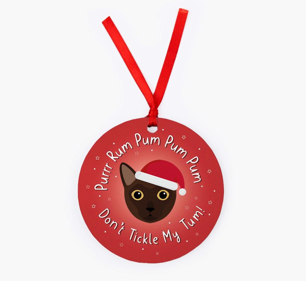 Purrr Rum Pum Pum Pum: Personalised {breedCommonName} Christmas Decoration