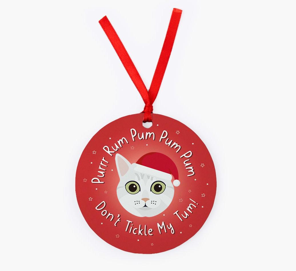 Purrr Rum Pum Pum Pum: Personalised {breedCommonName} Christmas Decoration