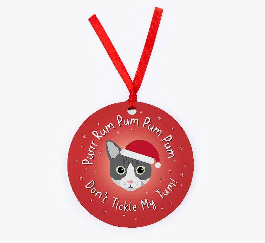 Purrr Rum Pum Pum Pum: Personalised {breedCommonName} Christmas Decoration