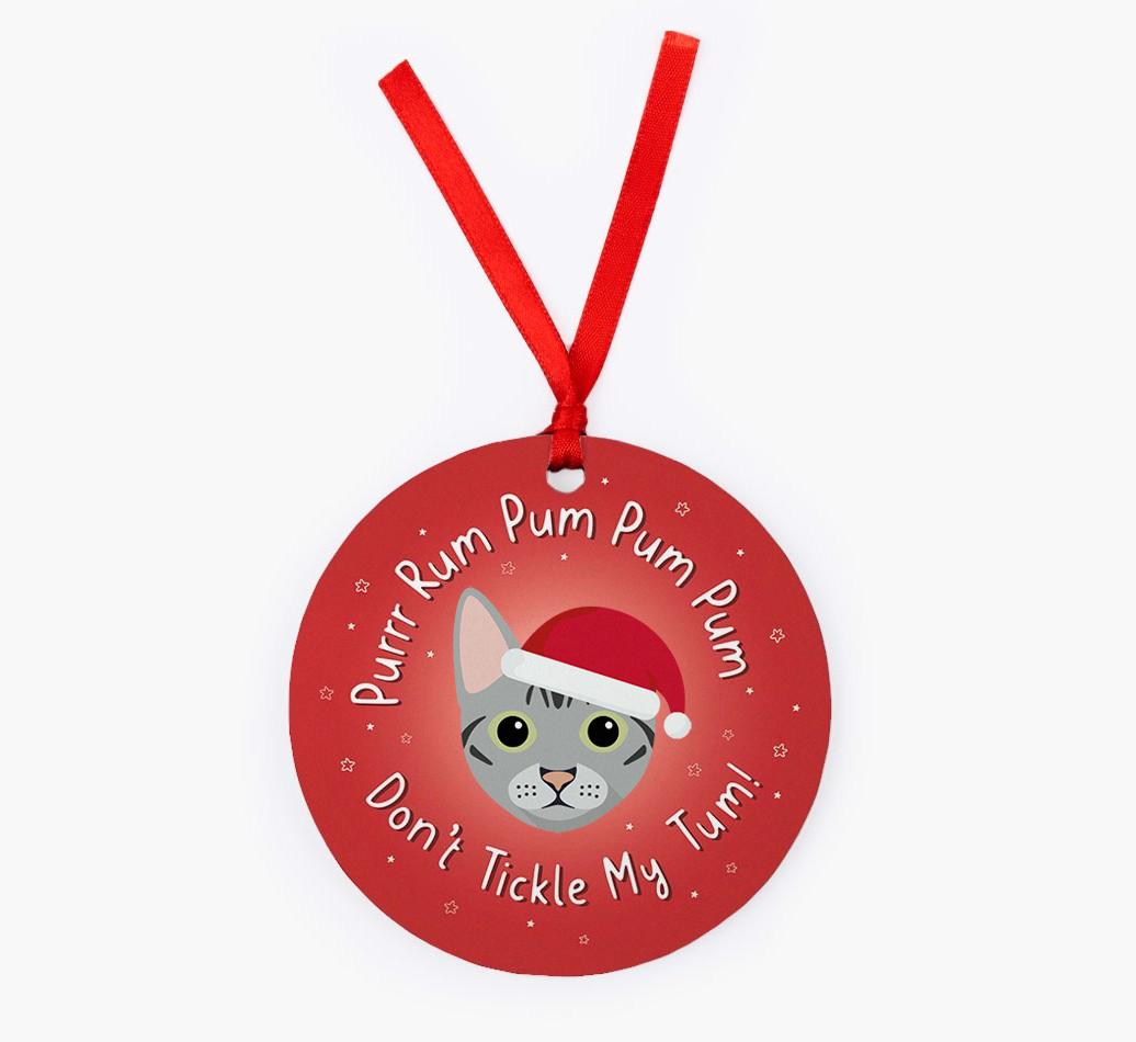 Purrr Rum Pum Pum Pum: Personalised {breedCommonName} Christmas Decoration