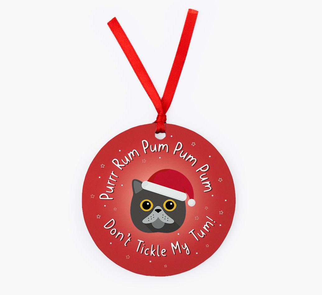 Purrr Rum Pum Pum Pum: Personalised {breedCommonName} Christmas Decoration