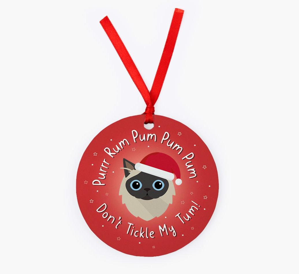 Purrr Rum Pum Pum Pum: Personalised {breedCommonName} Christmas Decoration