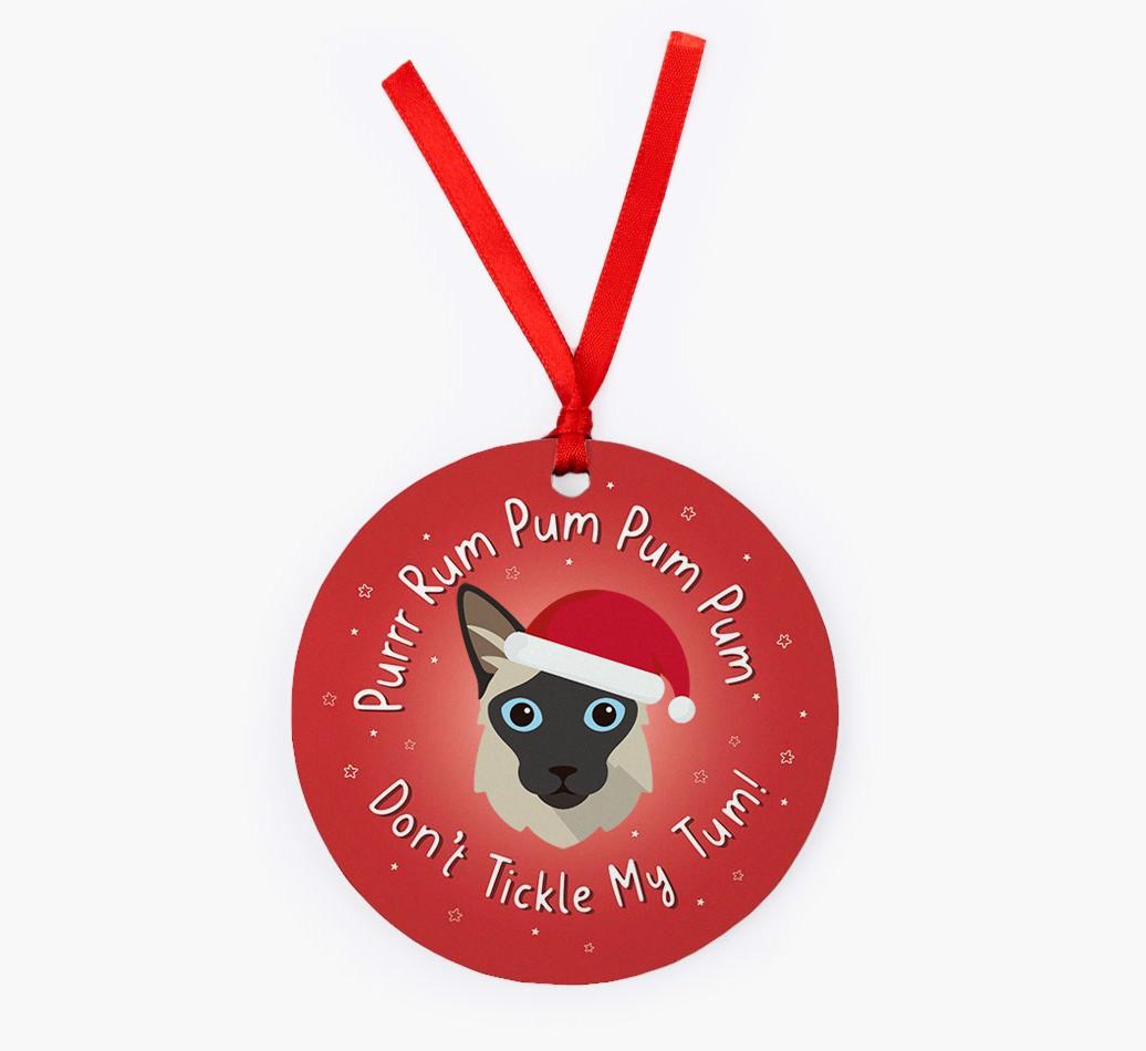 Purrr Rum Pum Pum Pum: Personalised {breedCommonName} Christmas Decoration