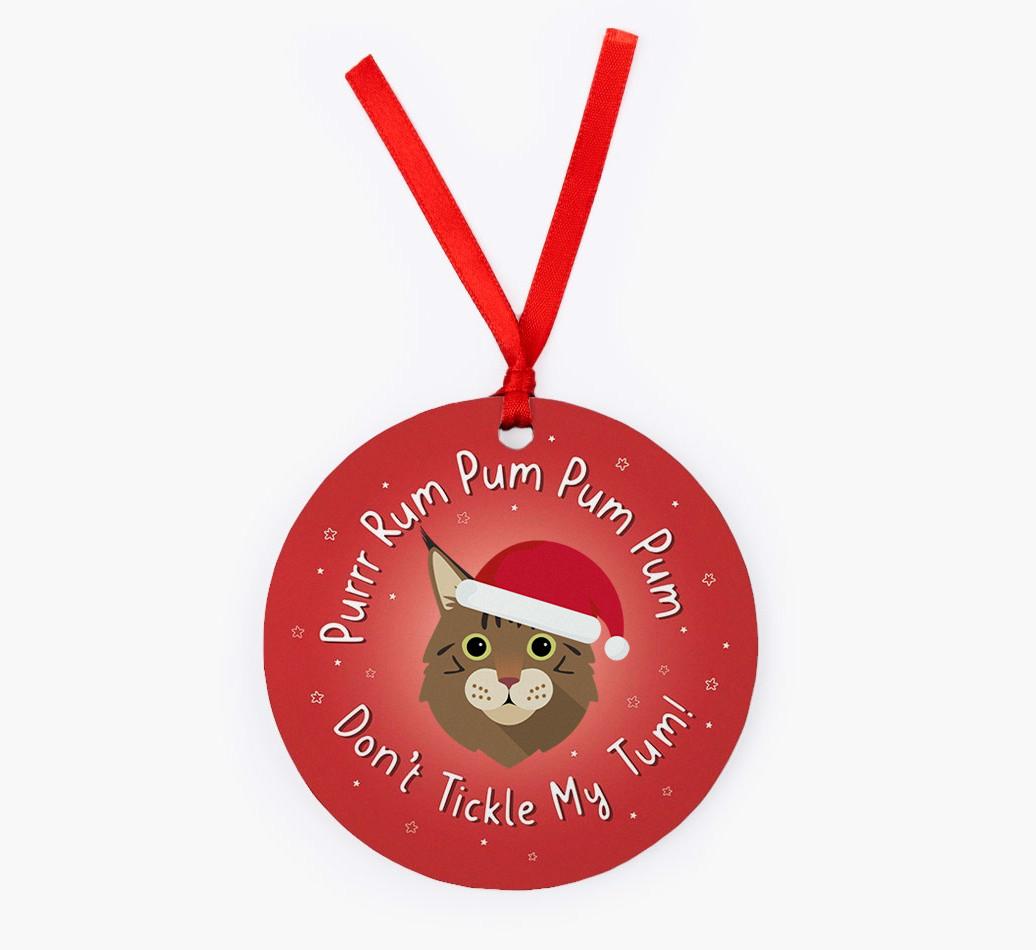 Purrr Rum Pum Pum Pum: Personalised {breedCommonName} Christmas Decoration