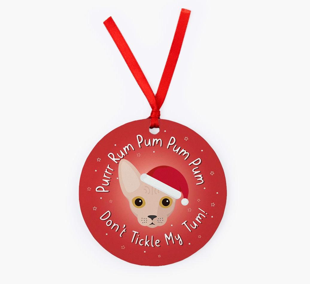 Purrr Rum Pum Pum Pum: Personalised {breedCommonName} Christmas Decoration