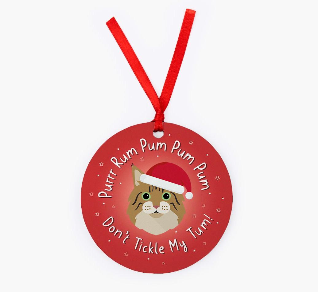 Purrr Rum Pum Pum Pum: Personalised {breedCommonName} Christmas Decoration