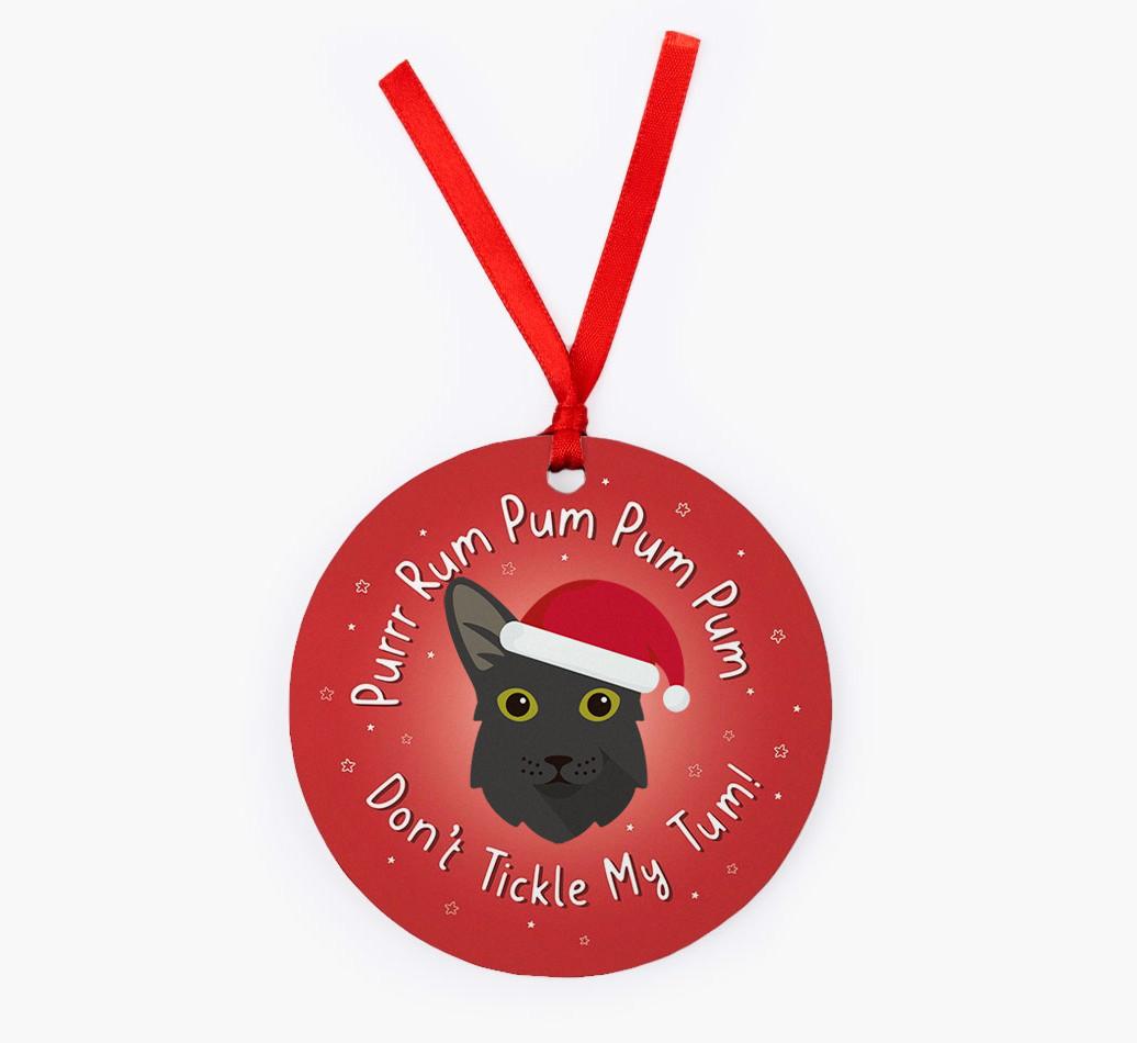 Purrr Rum Pum Pum Pum: Personalised {breedCommonName} Christmas Decoration