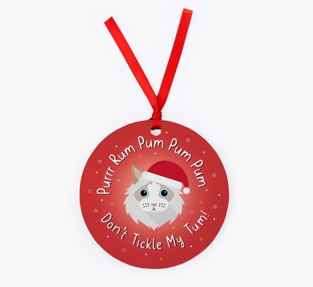 Purrr Rum Pum Pum Pum: Personalised {breedCommonName} Christmas Decoration