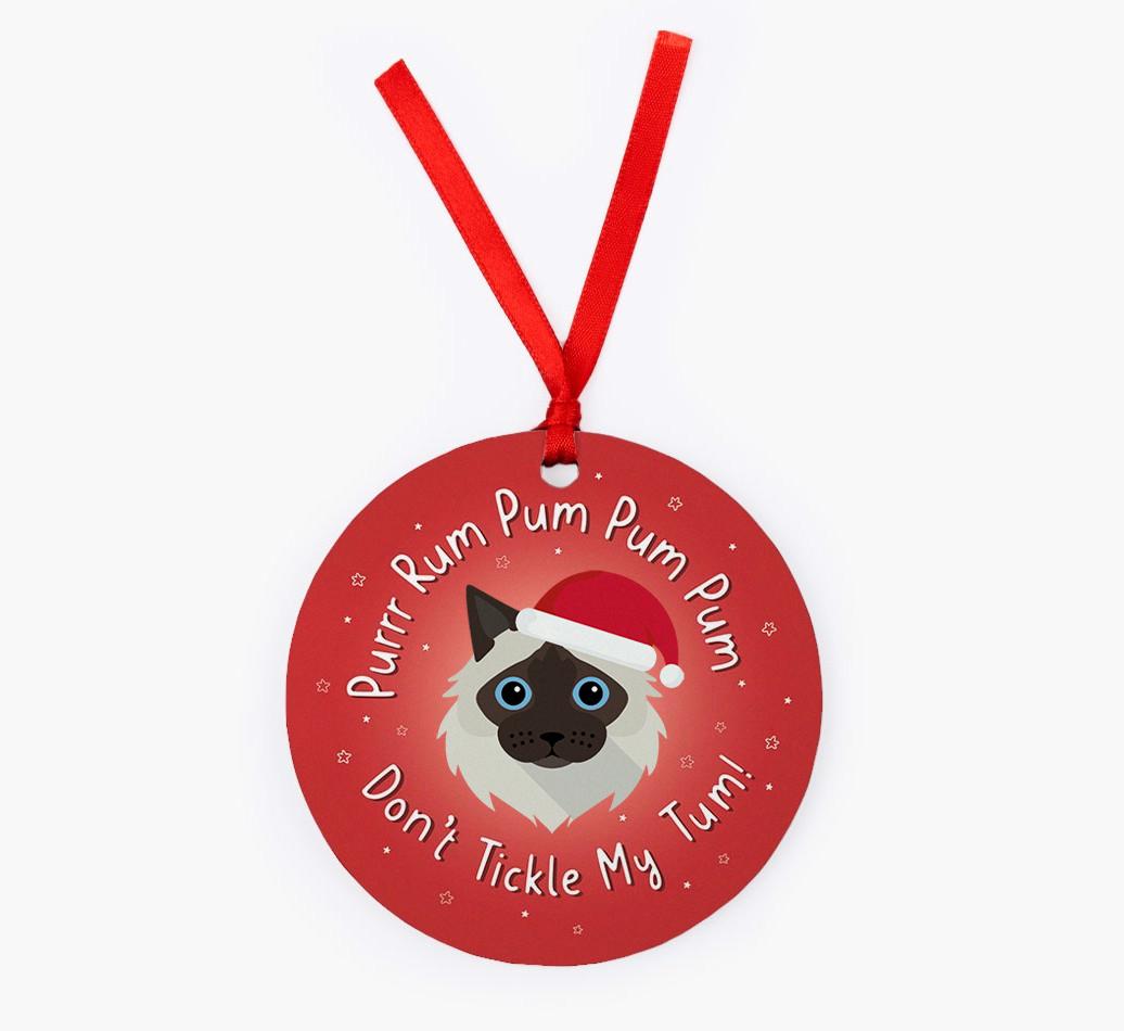 Purrr Rum Pum Pum Pum: Personalised {breedCommonName} Christmas Decoration