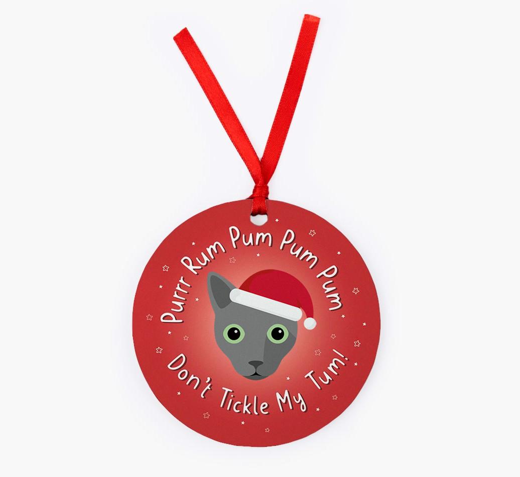 Purrr Rum Pum Pum Pum: Personalised {breedCommonName} Christmas Decoration