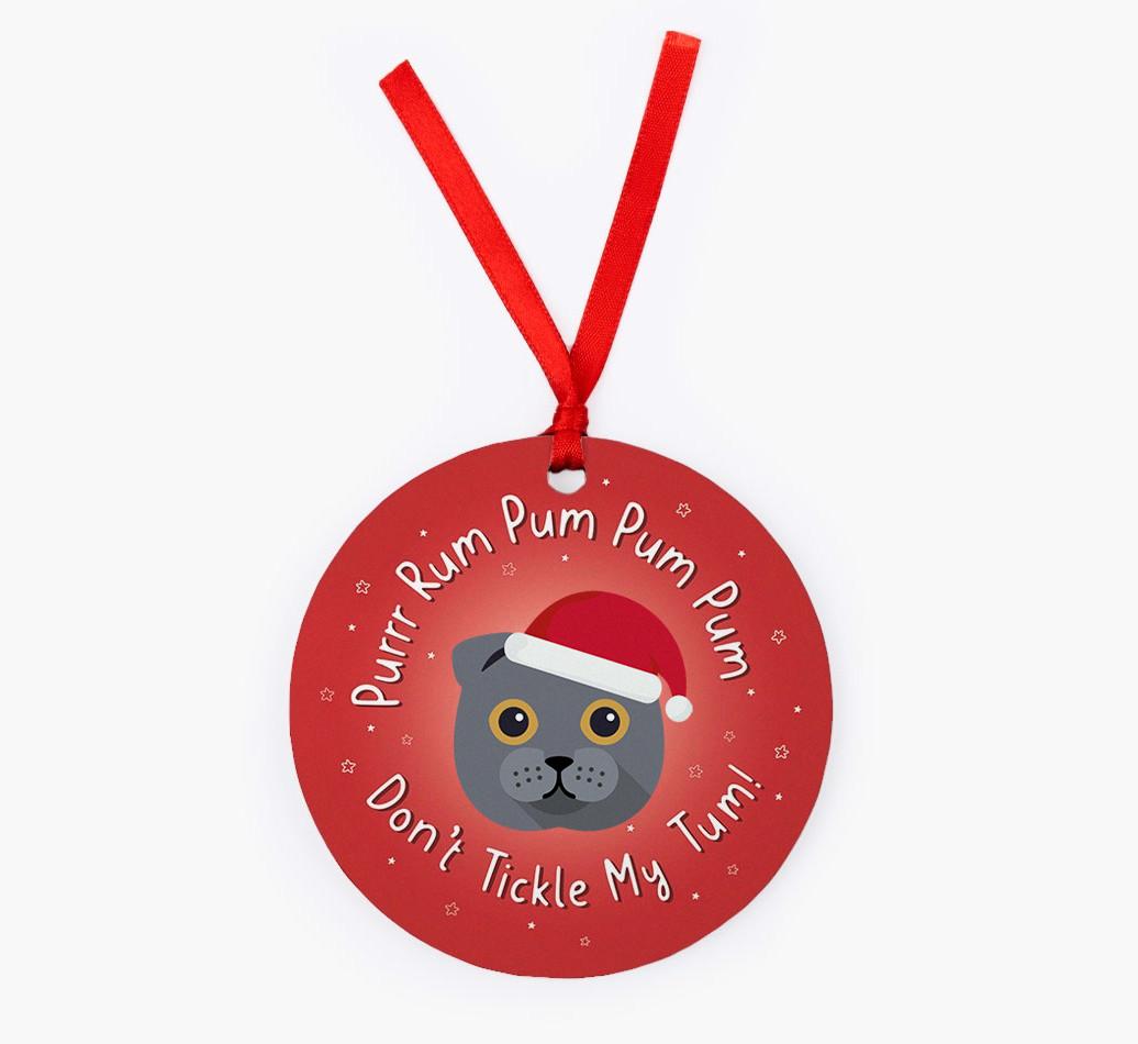 Purrr Rum Pum Pum Pum: Personalised {breedCommonName} Christmas Decoration