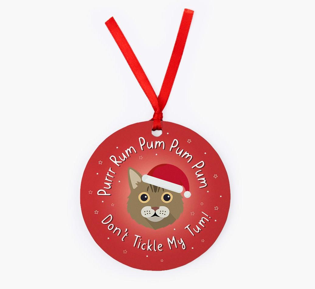 Purrr Rum Pum Pum Pum: Personalised {breedCommonName} Christmas Decoration