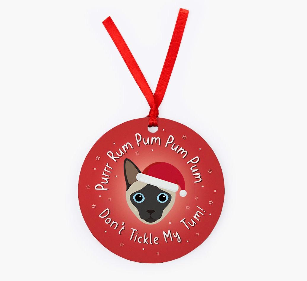 Purrr Rum Pum Pum Pum: Personalised {breedCommonName} Christmas Decoration