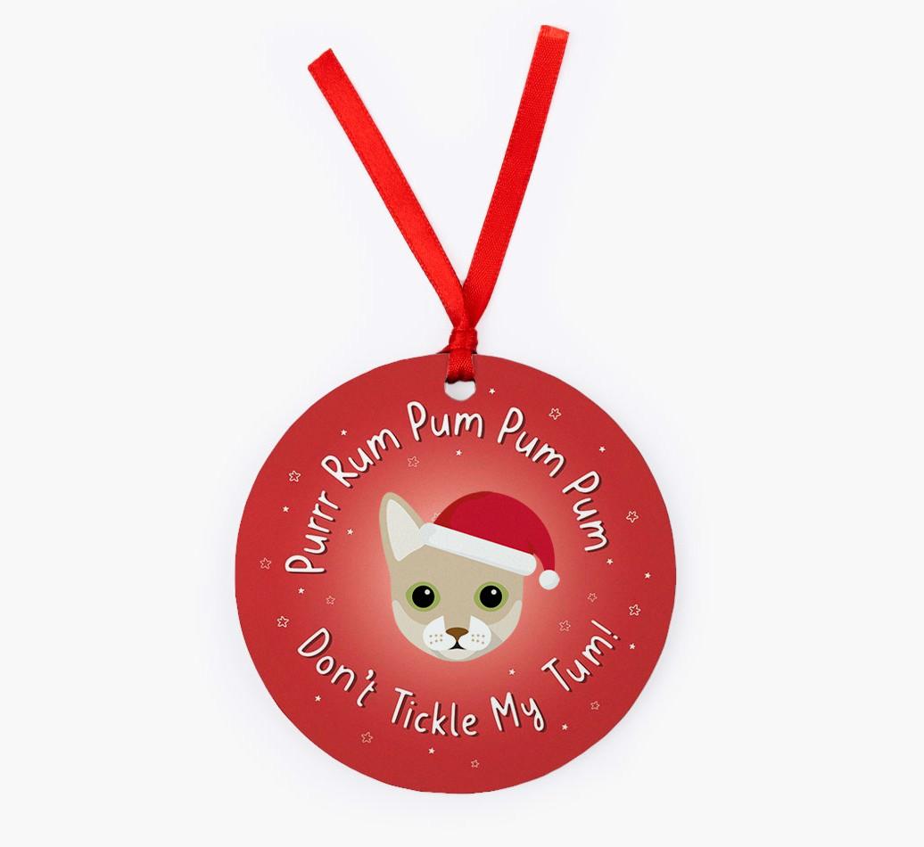 Purrr Rum Pum Pum Pum: Personalised {breedCommonName} Christmas Decoration