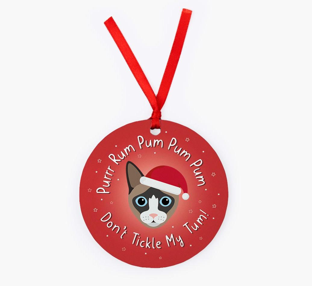 Purrr Rum Pum Pum Pum: Personalised {breedCommonName} Christmas Decoration