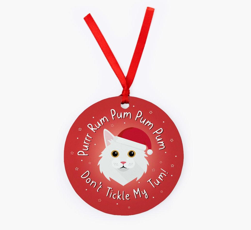 Purrr Rum Pum Pum Pum: Personalised {breedCommonName} Christmas Decoration