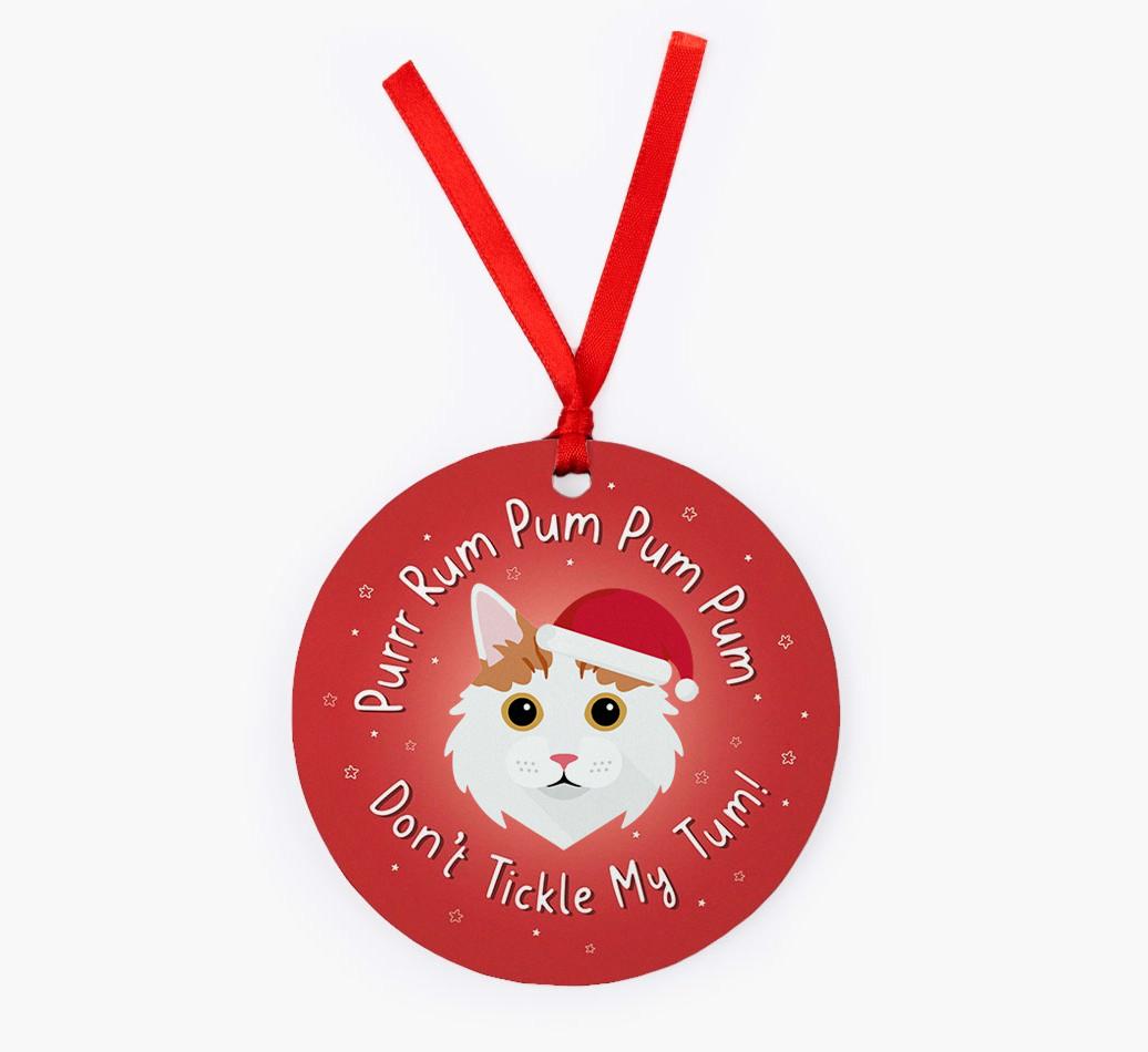 Purrr Rum Pum Pum Pum: Personalised {breedCommonName} Christmas Decoration