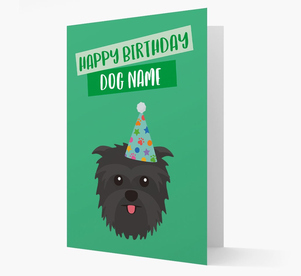 Personalised 'Happy Birthday {dogsName}' Card with {breedCommonName} Icon