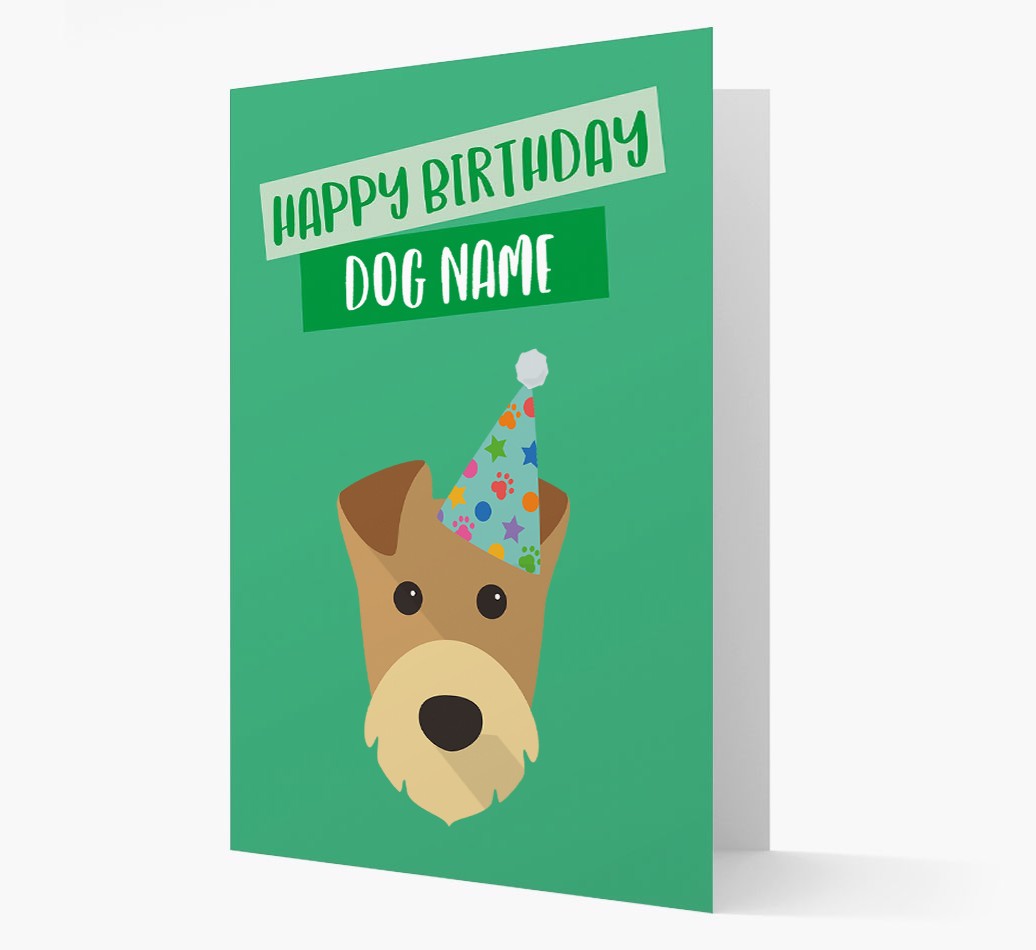 Personalised 'Happy Birthday {dogsName}' Card with {breedCommonName} Icon