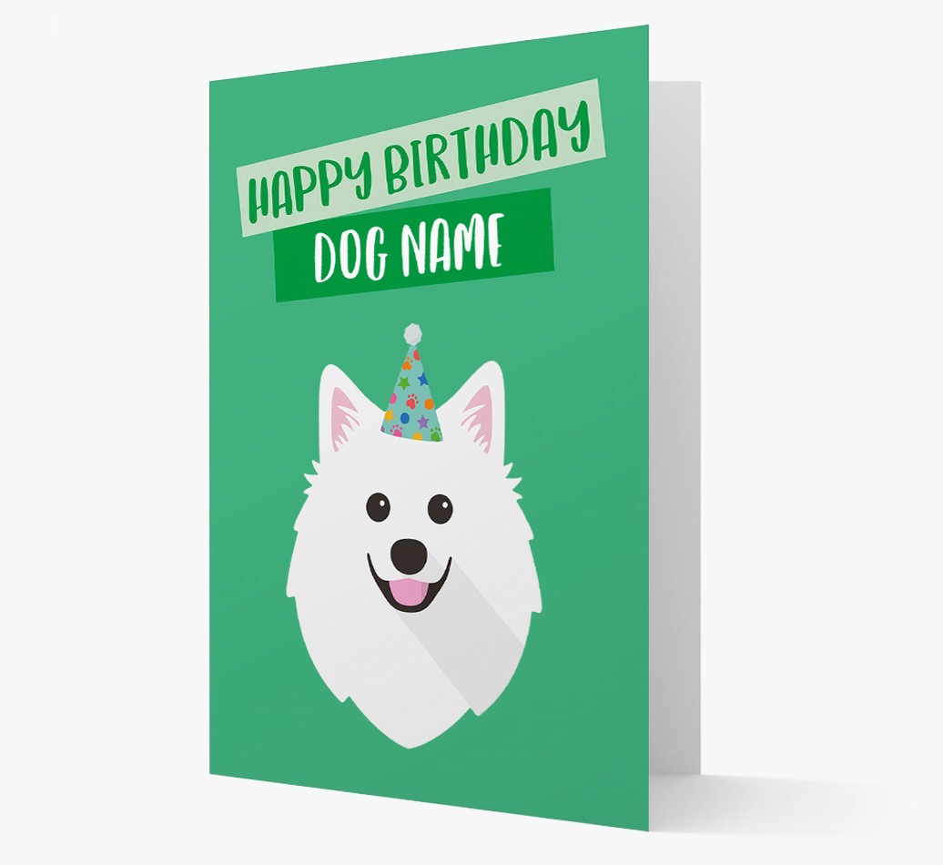 Personalised 'Happy Birthday {dogsName}' Card with {breedCommonName} Icon