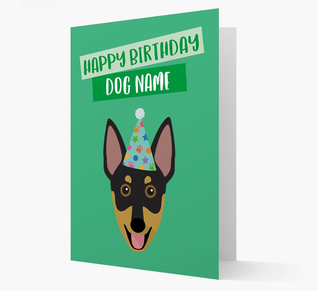 Personalised 'Happy Birthday {dogsName}' Card with {breedCommonName} Icon