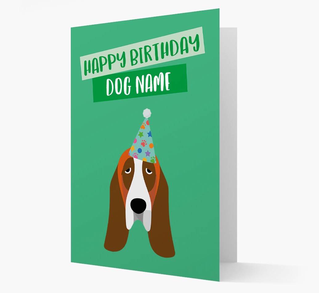 Personalised 'Happy Birthday {dogsName}' Card with {breedCommonName} Icon