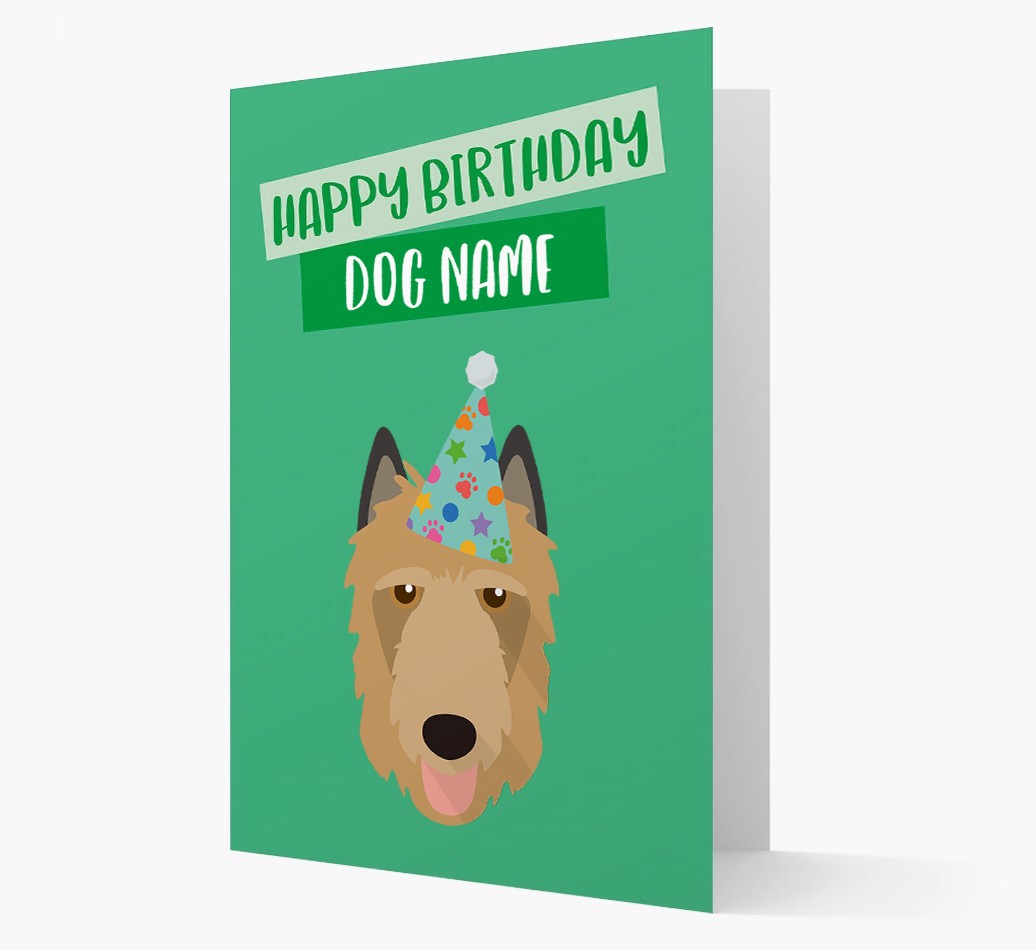 Personalised 'Happy Birthday {dogsName}' Card with {breedCommonName} Icon